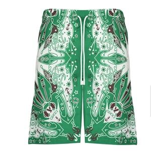 NWT GUCCI LOGO PRINT  DRAWSTRING SWIM  SHORTS 💚🌟